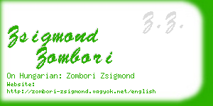 zsigmond zombori business card